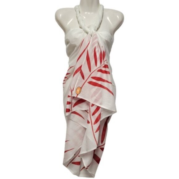 Womens Sarong Pareo Beach Cover Up Swimsuit Coverups Cotton Sarong TIE Wrap NEW - Picture 2 of 4